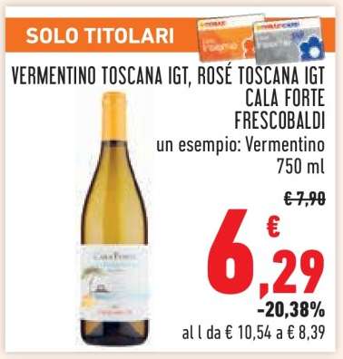 Vermentino Toscana IGT, Rosé Toscana IGT Cala Forte Frescobaldi