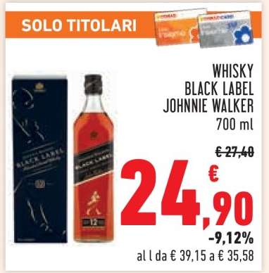 WHISKY BLACK LABEL JOHNNIE WALKER