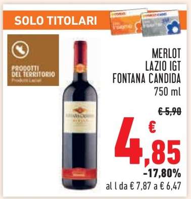 Merlot Lazio IGT Fontana Candida