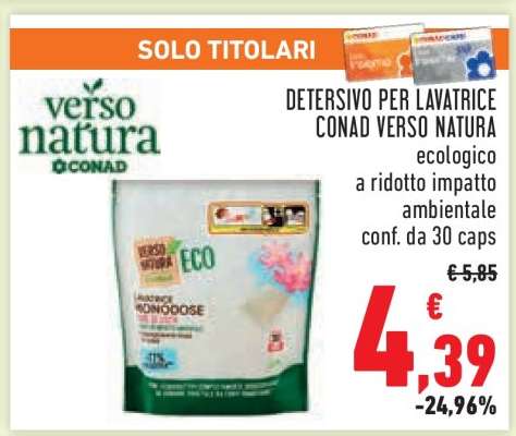 Detersivo per lavatrice Conad Verso Natura