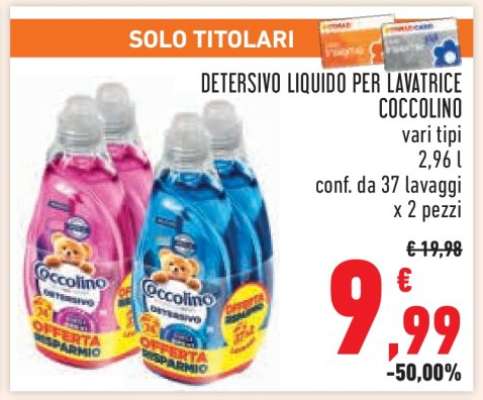 Detersivo Liquido per Lavatrice Coccolino