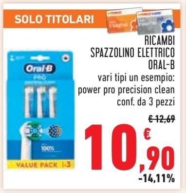 RICAMBI SPAZZOLINO ELETTRICO ORAL-B