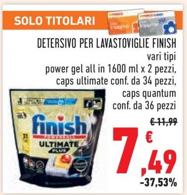 Detersivo per Lavastoviglie Finish