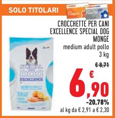 CROCCHETTE PER CANI EXCELLENCE SPECIAL DOG MONGE