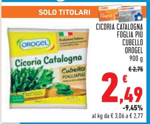 Cicoria Catalogna Foglia Più Cubello Orogel