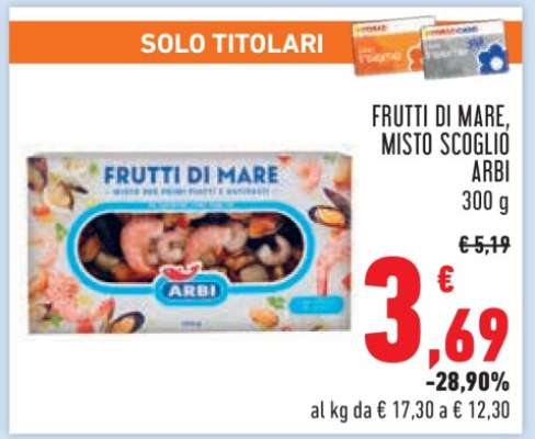 Frutti di Mare, Misto Scoglio Arbi