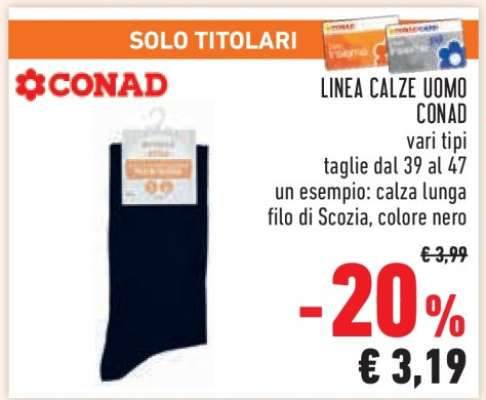LINEA CALZE UOMO CONAD