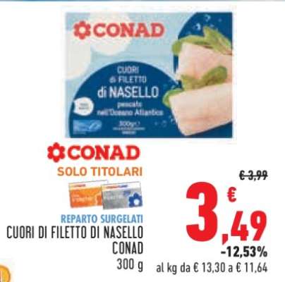 Cuori di Filetto di Nasello Conad