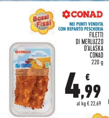 FILETTI DI MERLUZZO D’ALASKA CONAD