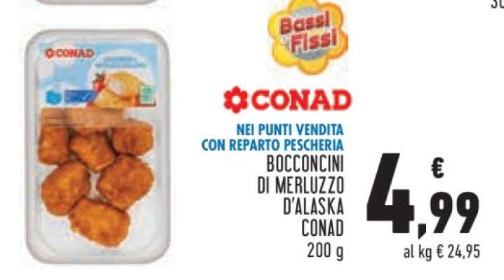 BOCCONCINI DI MERLUZZO D’ALASKA CONAD