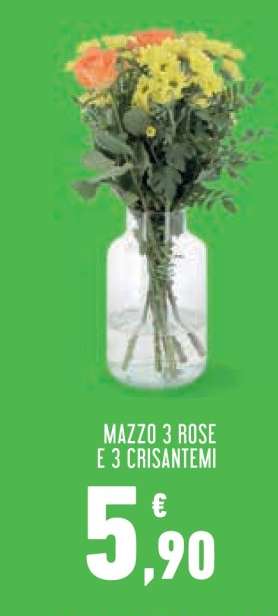 MAZZO 3 ROSE E 3 CRISANTEMI