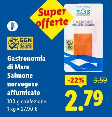 Gastronomia di Mare Salmone norvegese affumicato