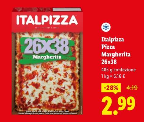 Italpizza Pizza Margherita 26x38