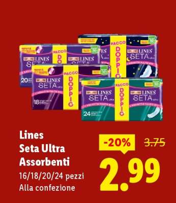 LINES SETA ULTRA  ASSORBENTI