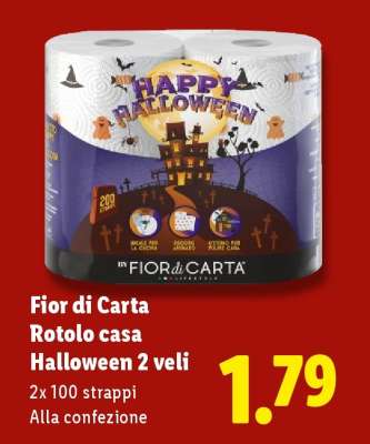 Fior di Carta Rotolo casa Halloween 2 veli
