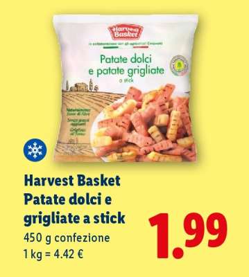 Harvest Basket Patate dolci e grigliate a stick