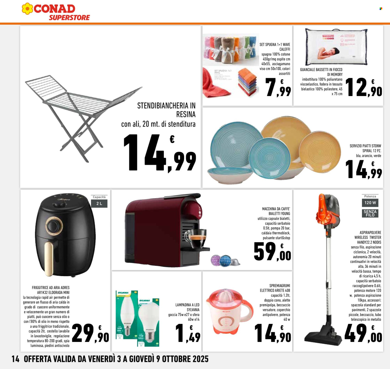Volantino Conad Superstore - 3/10/2025 - 9/10/2025. Pagina 14
