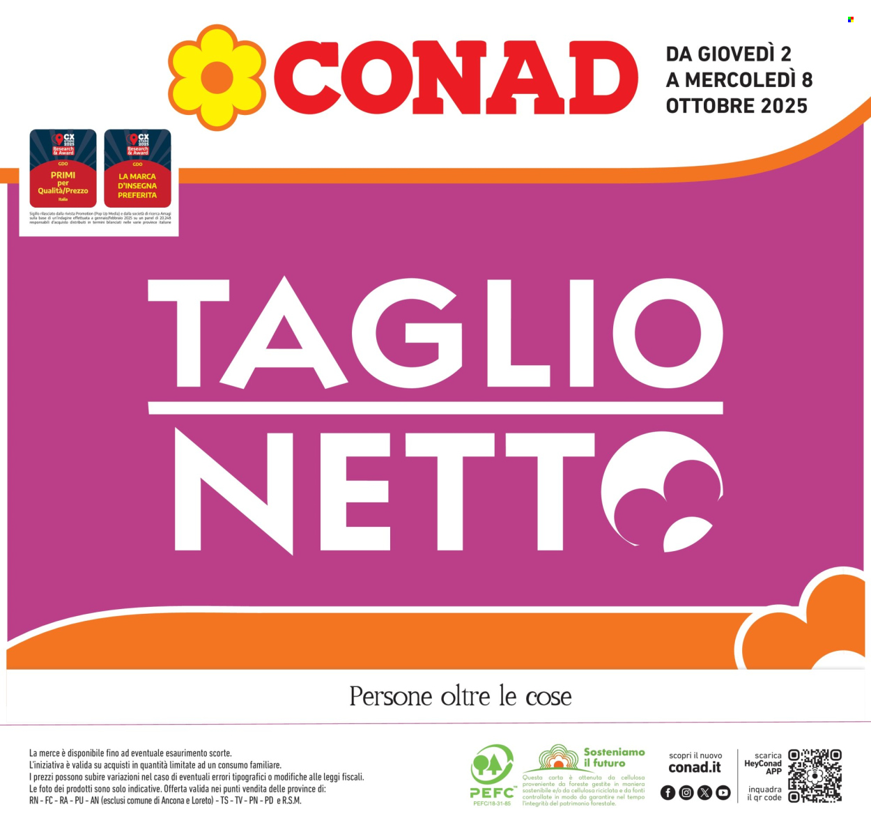 Volantino Conad - 2/10/2025 - 8/10/2025. Pagina 1