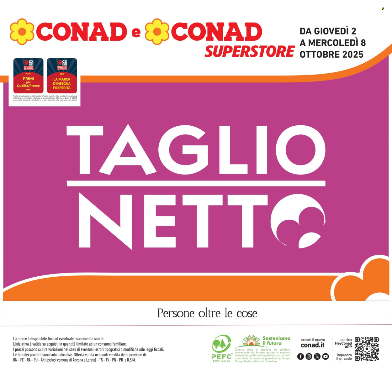 Volantino Conad Superstore - 2/10/2025 - 8/10/2025. Pagina 1