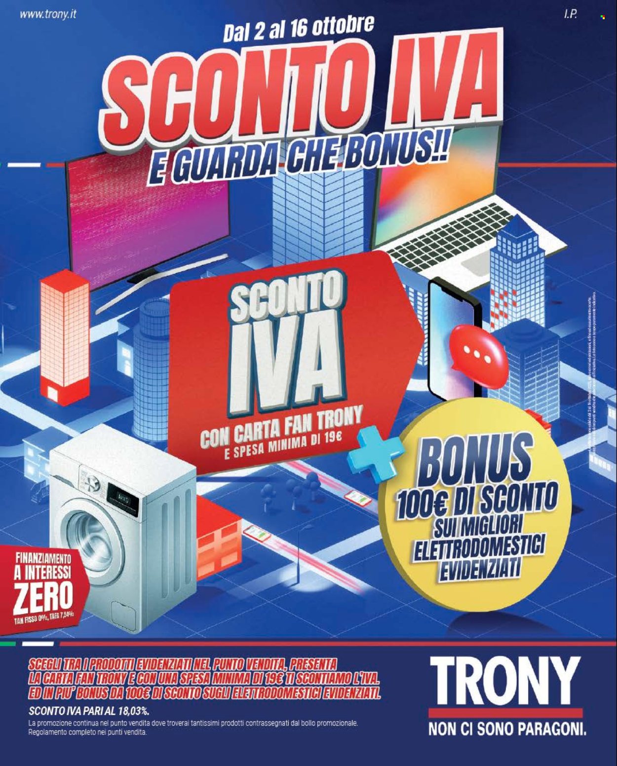 Volantino Trony - 2/10/2025 - 16/10/2025. Pagina 1