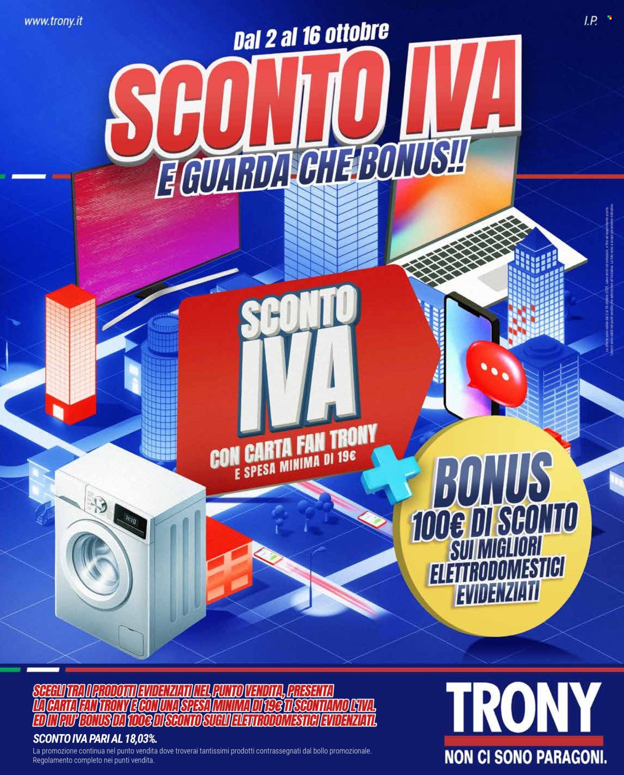 Volantino Trony - 2/10/2025 - 16/10/2025. Pagina 1