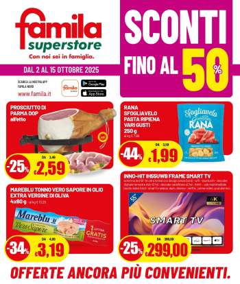 Volantino Famila - 2/10/2025 - 15/10/2025.