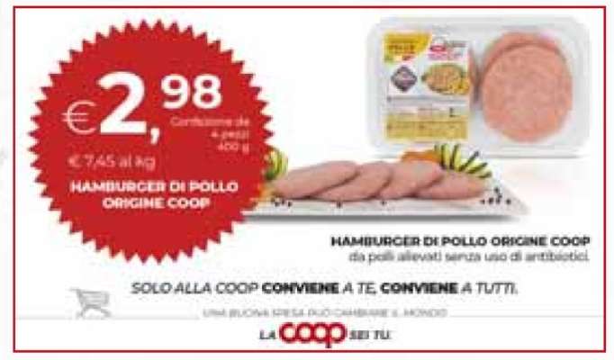 HAMBURGER DI POLLO ORIGINE COOP