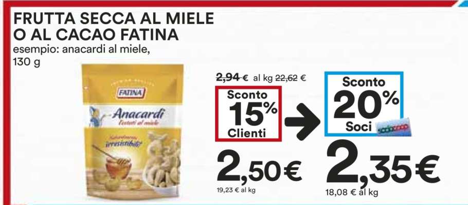 FRUTTA SECCA AL MIELE O AL CACAO FATINA