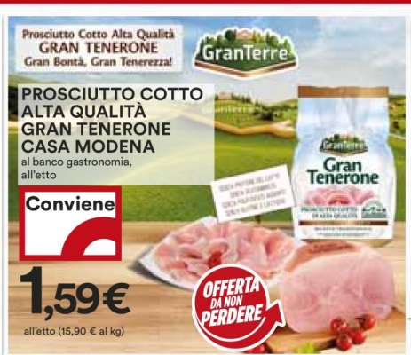 Prosciutto Cotto Alta Qualità Gran Tenerone Casa Modena
