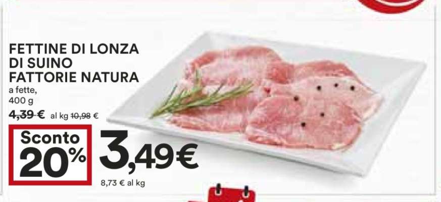 Fettine di Lonza di Suino Fattorie Natura
