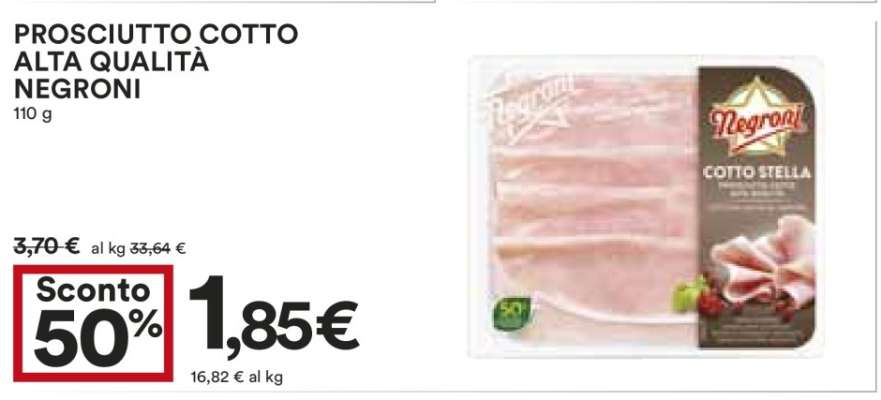 Prosciutto Cotto Alta Qualità Negroni