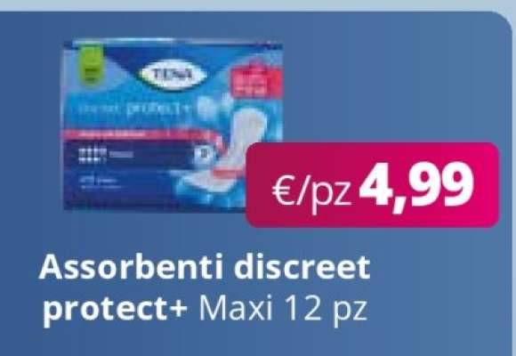 Assorbenti discreet protect+ Maxi 12 pz