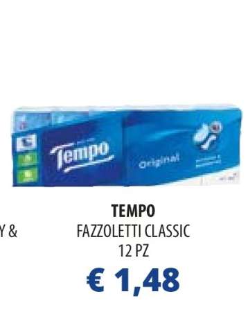 TEMPO FAZZOLETTI CLASSIC 12 PZ