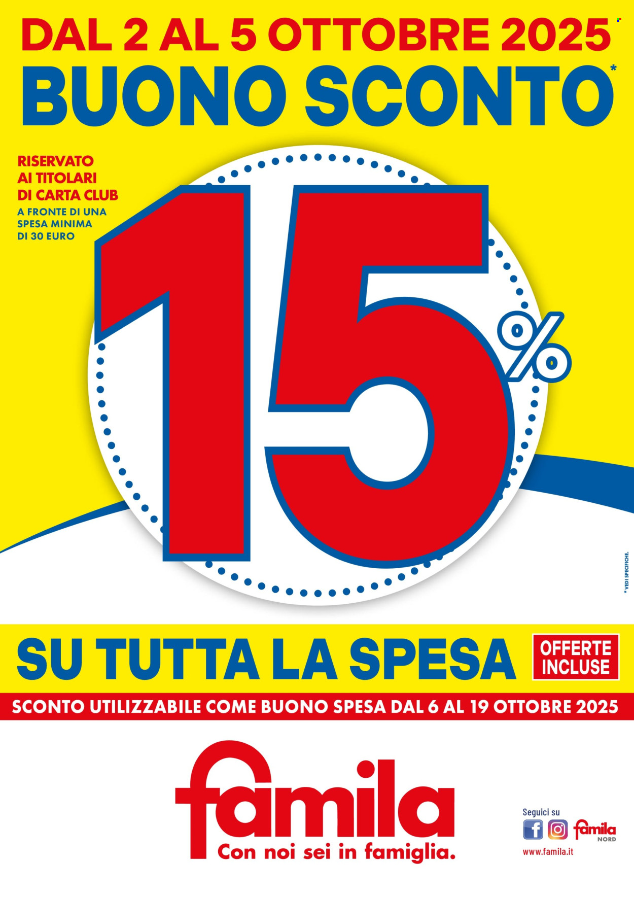 Volantino Famila - 2/10/2025 - 5/10/2025. Pagina 1