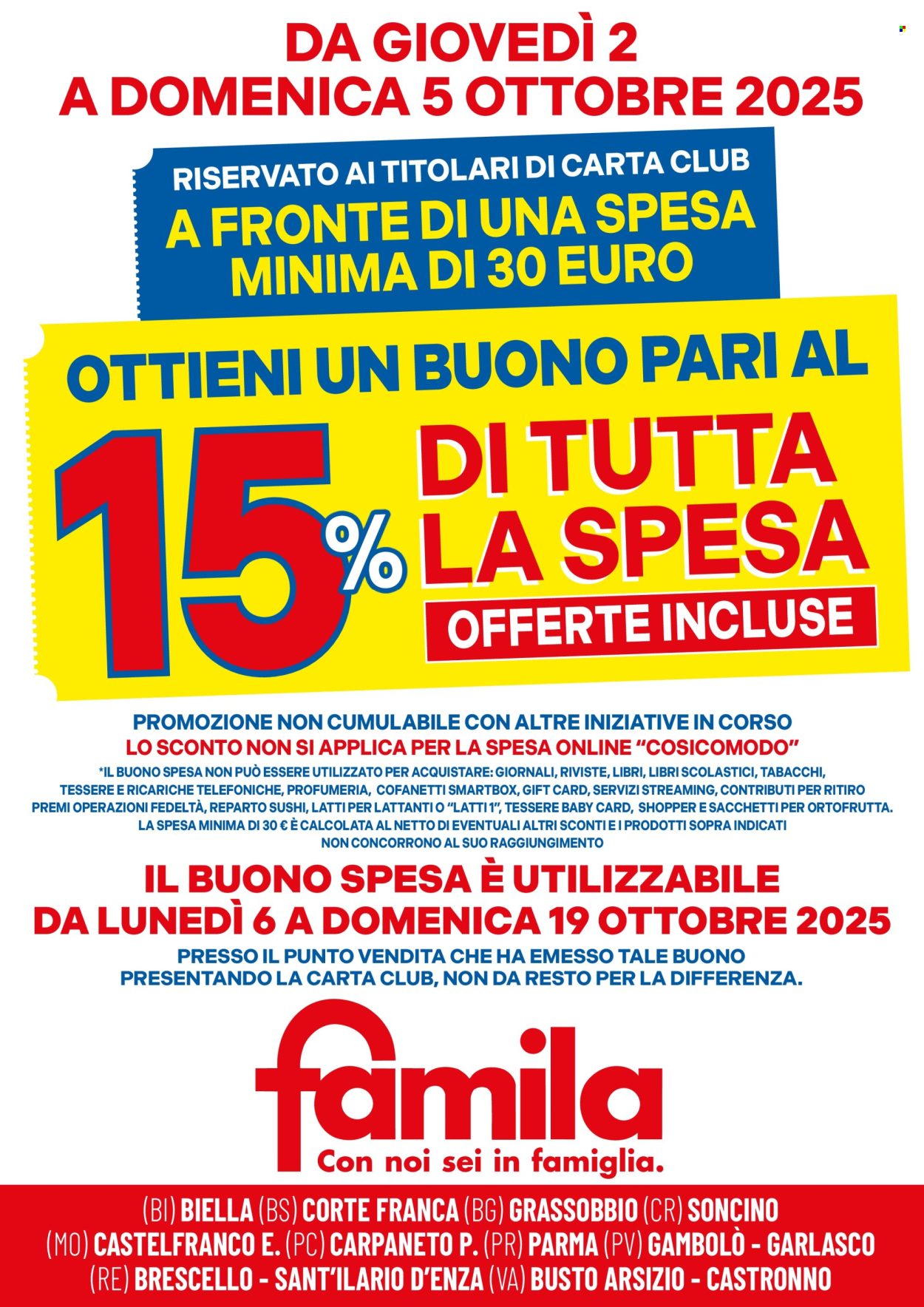 Volantino Famila - 2/10/2025 - 5/10/2025. Pagina 2