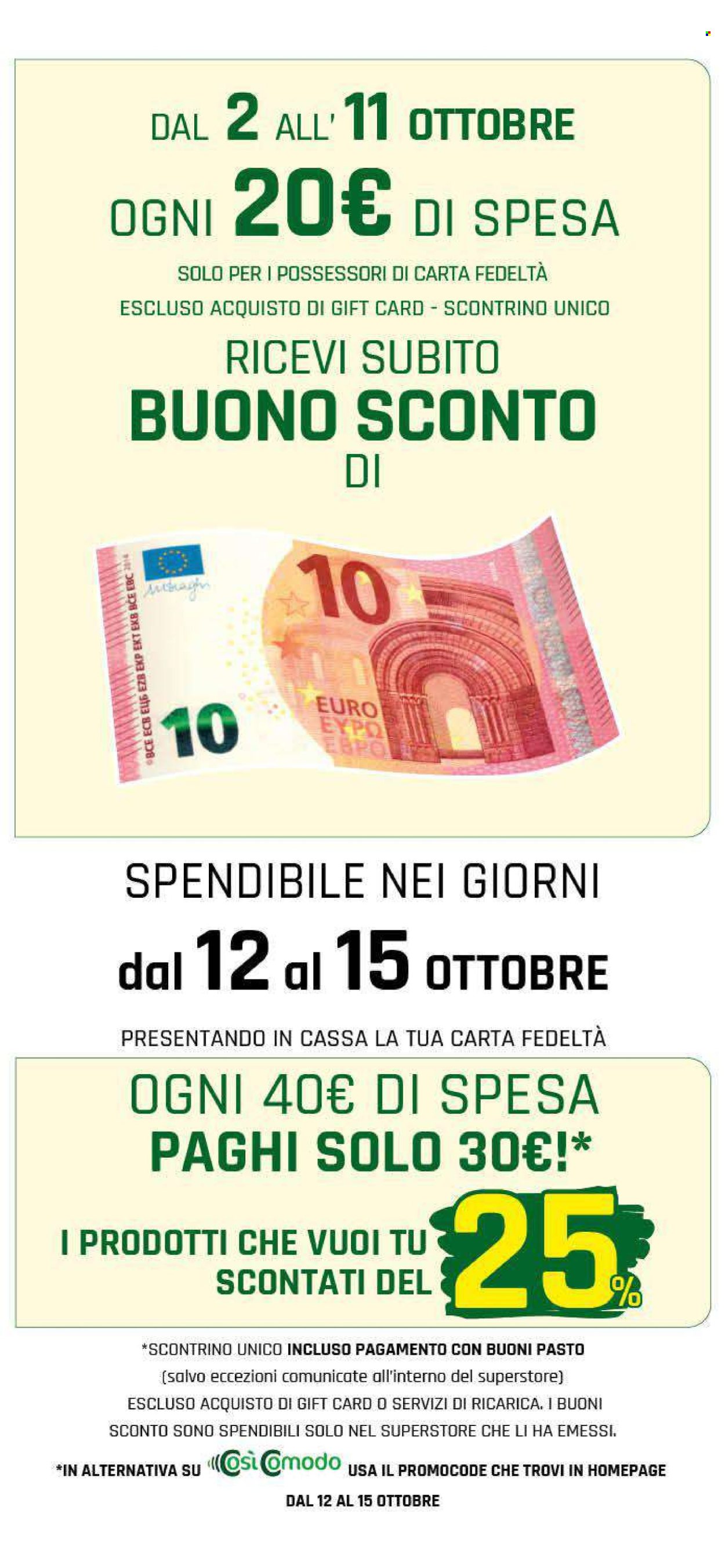 Volantino Famila - 2/10/2025 - 11/10/2025. Pagina 2