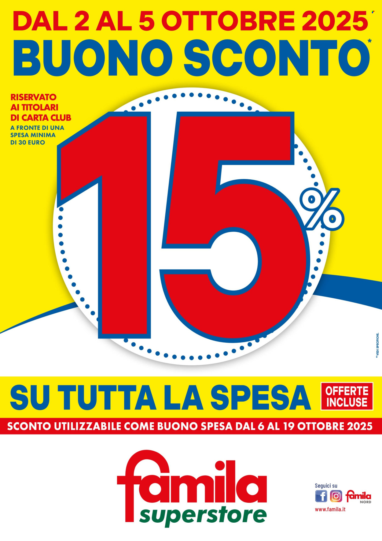Volantino Famila - 2/10/2025 - 5/10/2025. Pagina 1