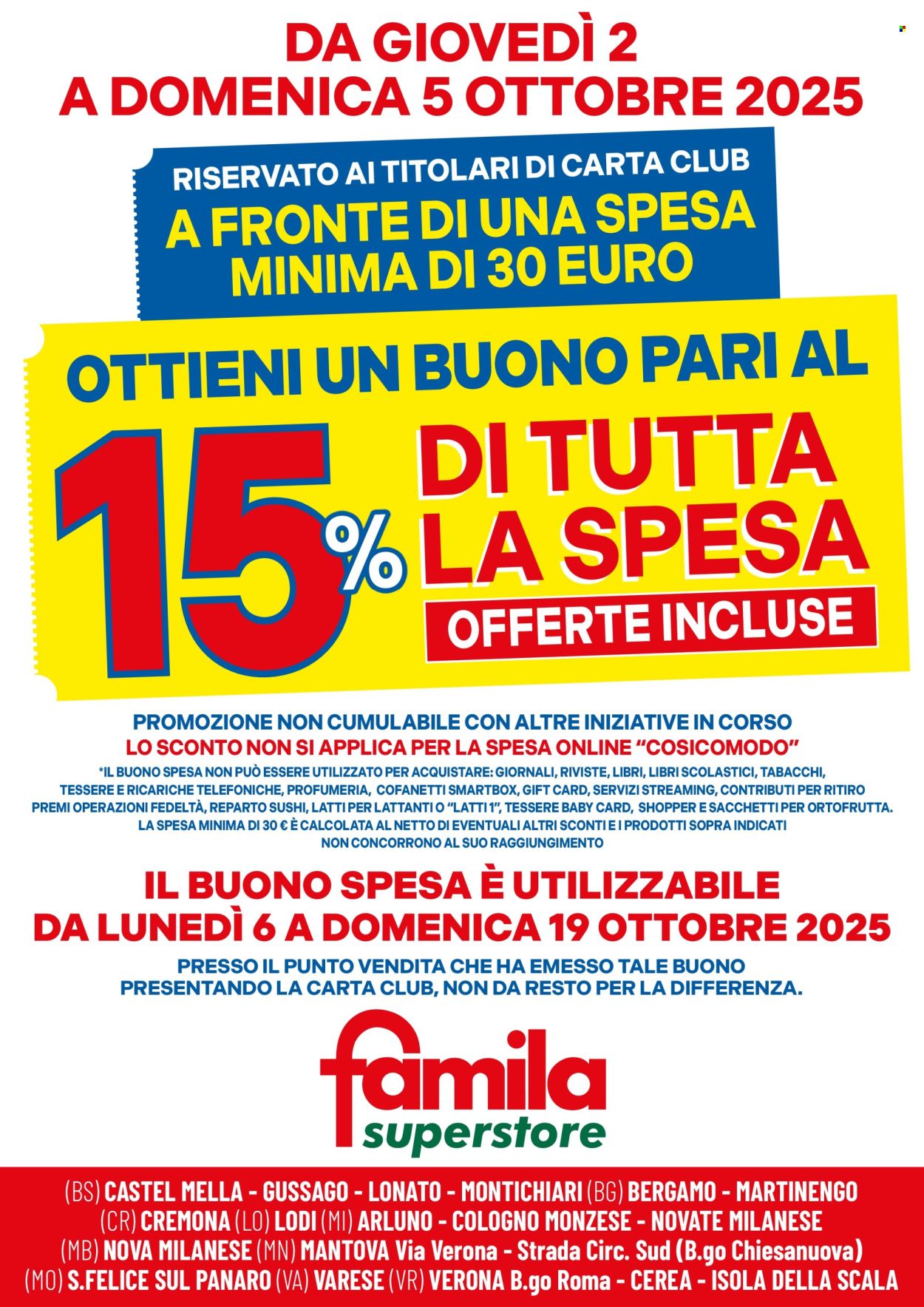 Volantino Famila - 2/10/2025 - 5/10/2025. Pagina 2