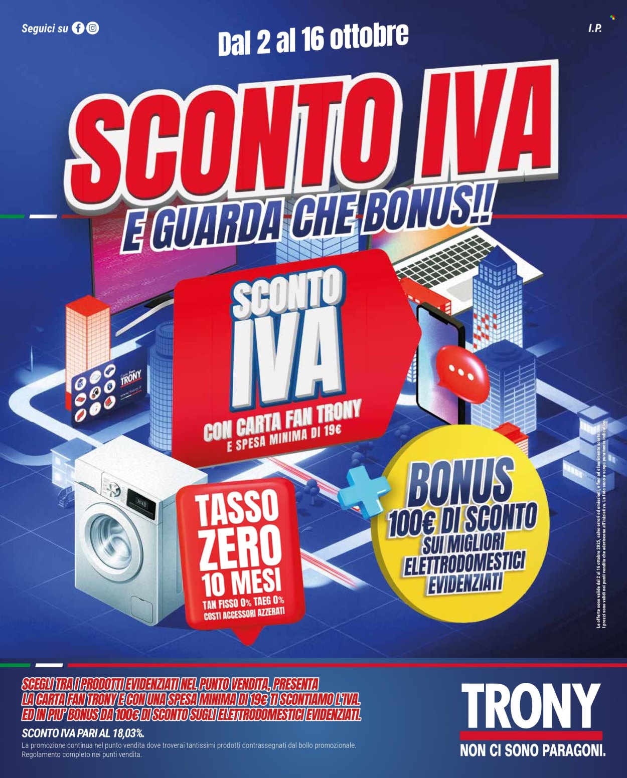Volantino Trony - 2/10/2025 - 16/10/2025. Pagina 1