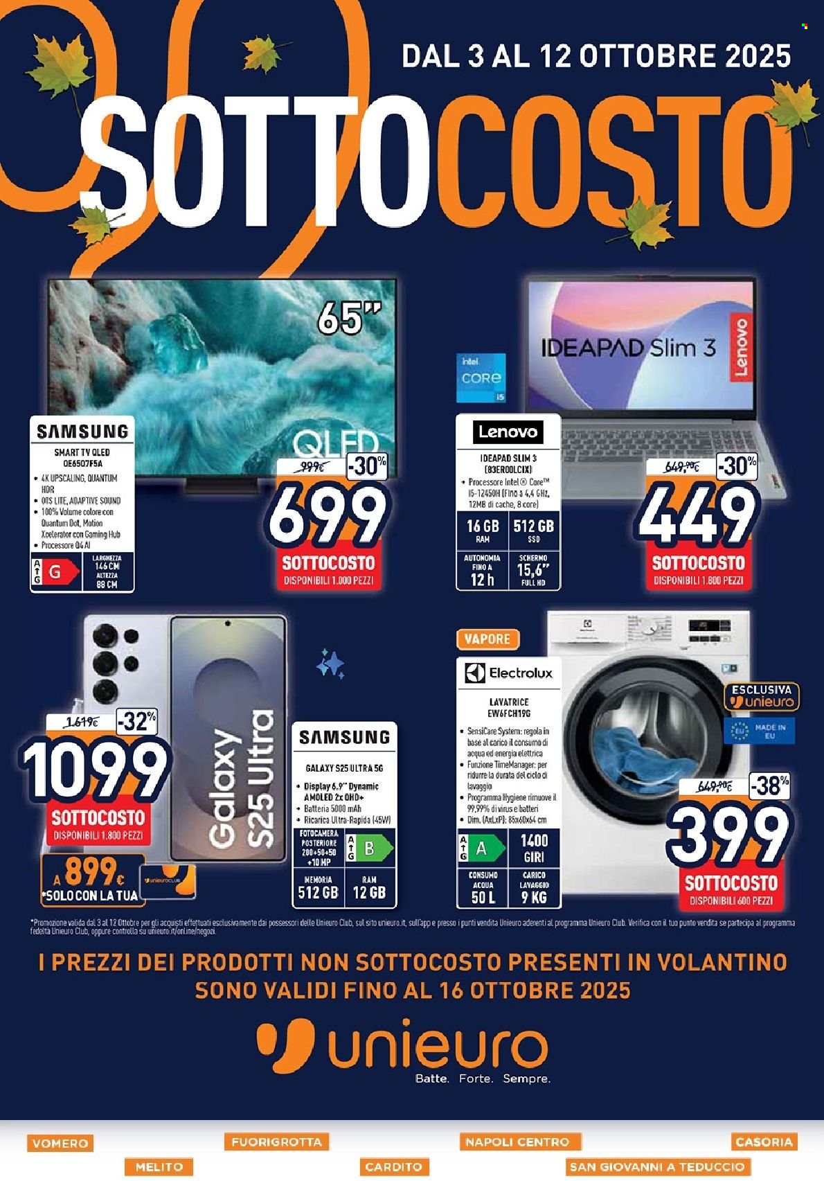 Volantino Unieuro - 3/10/2025 - 12/10/2025. Pagina 1