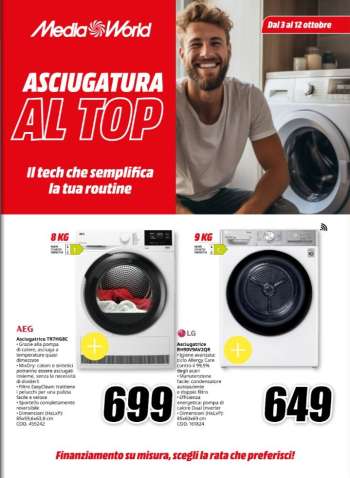 Volantino MediaWorld - 3/10/2025 - 12/10/2025.