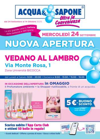 Volantino Acqua & Sapone - 24/9/2025 - 14/10/2025.