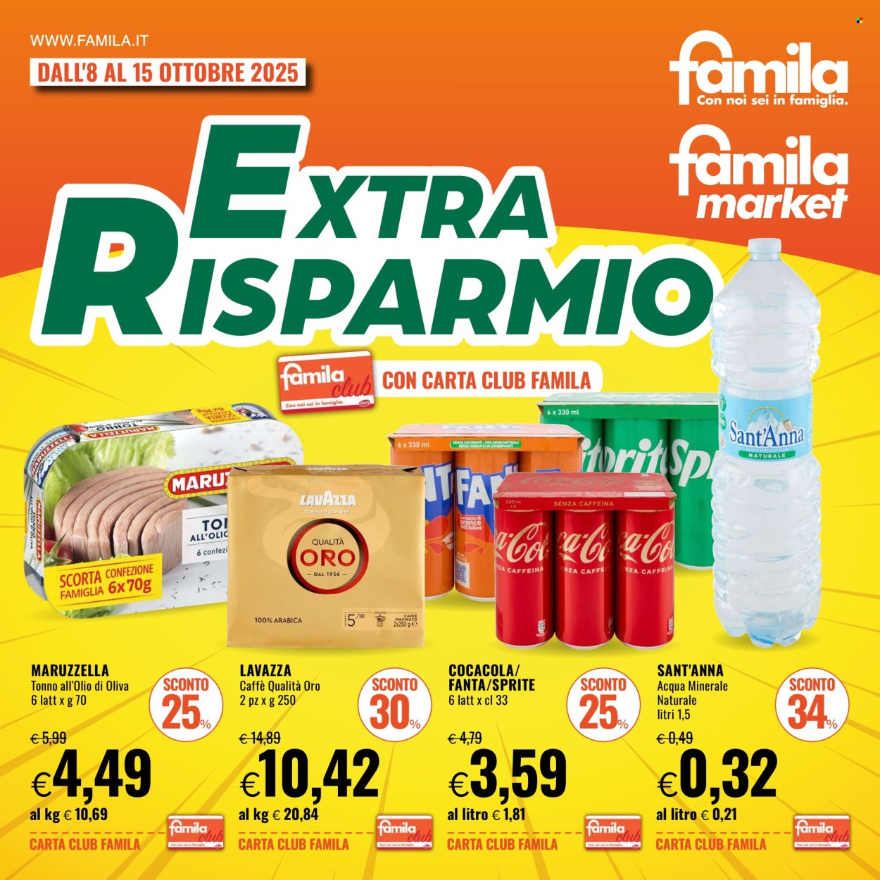 Volantino Famila - 8/10/2025 - 15/10/2025. Pagina 1