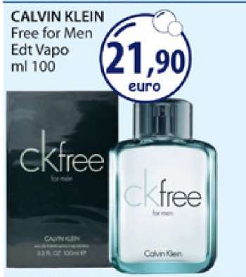 CALVIN KLEIN Free for Men Edt Vapo ml 100