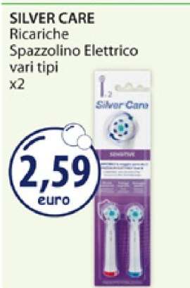 SILVER CARE Ricariche Spazzolino Elettrico vari tipi x2