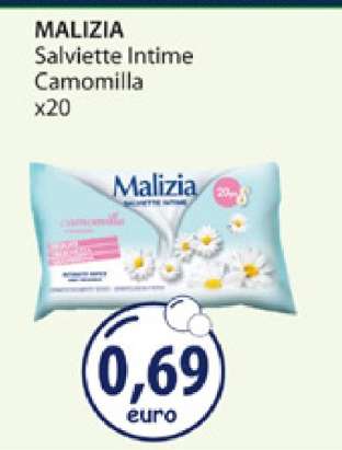 MALIZIA Salviette Intime Camomilla x20