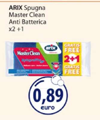 ARIX Spugna Master Clean Anti Batterica x2 +1