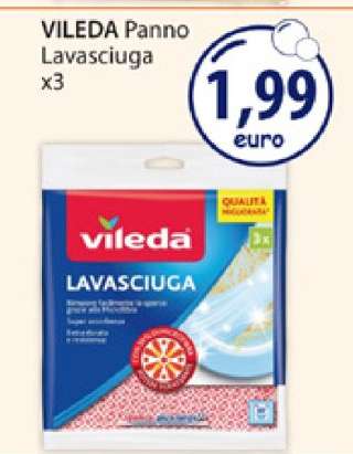 VILEDA Panno Lavasciuga x3