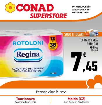 Volantino Conad Superstore - 8/10/2025 - 19/10/2025.