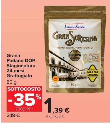 Grana Padano DOP Stagionatura 24 mesi Grattugiato